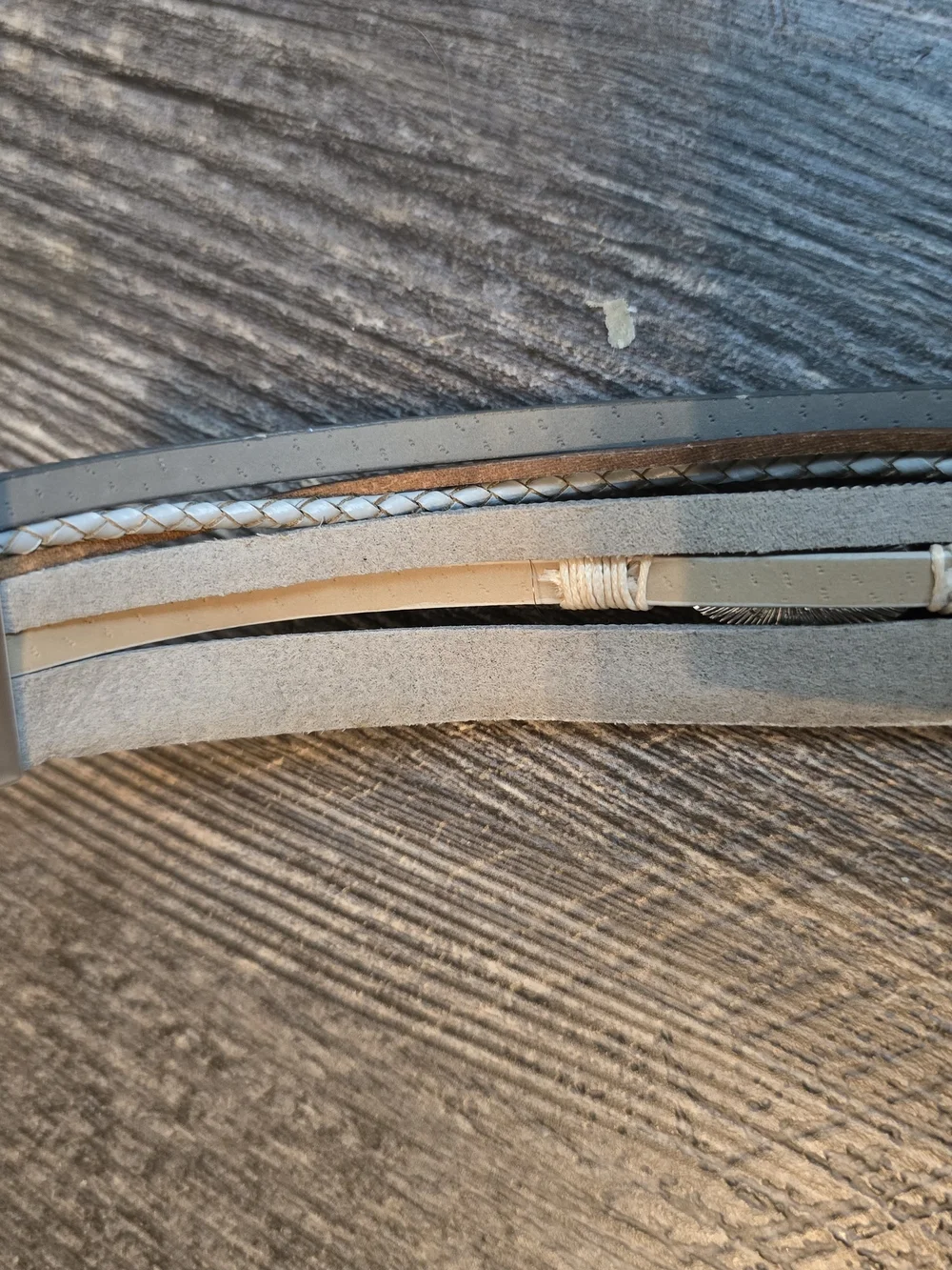 Stone Multi Layer Faux Leather Bracelet